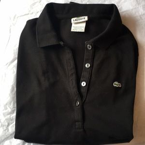 Lacoste long sleeve black polo size 38/6